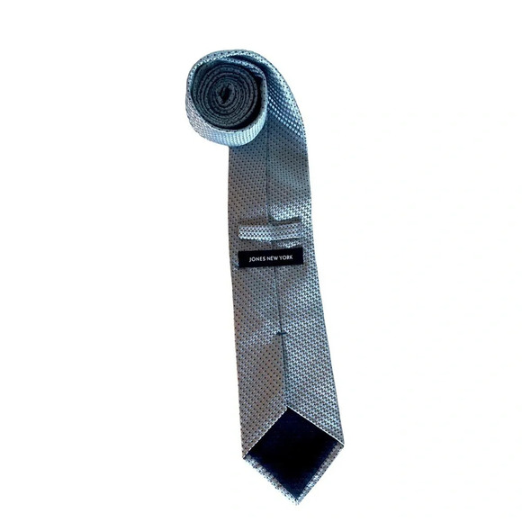 Jones New York Silk Men’s Tie, Silver - Picture 2 of 4